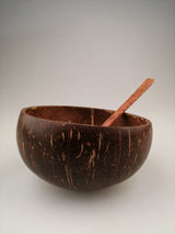 Kokosnuss Bowl/Schale mit Löffel | 100% Naturprodukt | Plastikfreie Alternative | Handgefertigt | Coconut Bowl