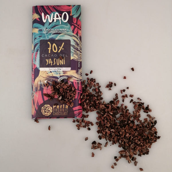 WAO Vollmundige Edelbitter-Schokolade 70% Kakao - 50gr