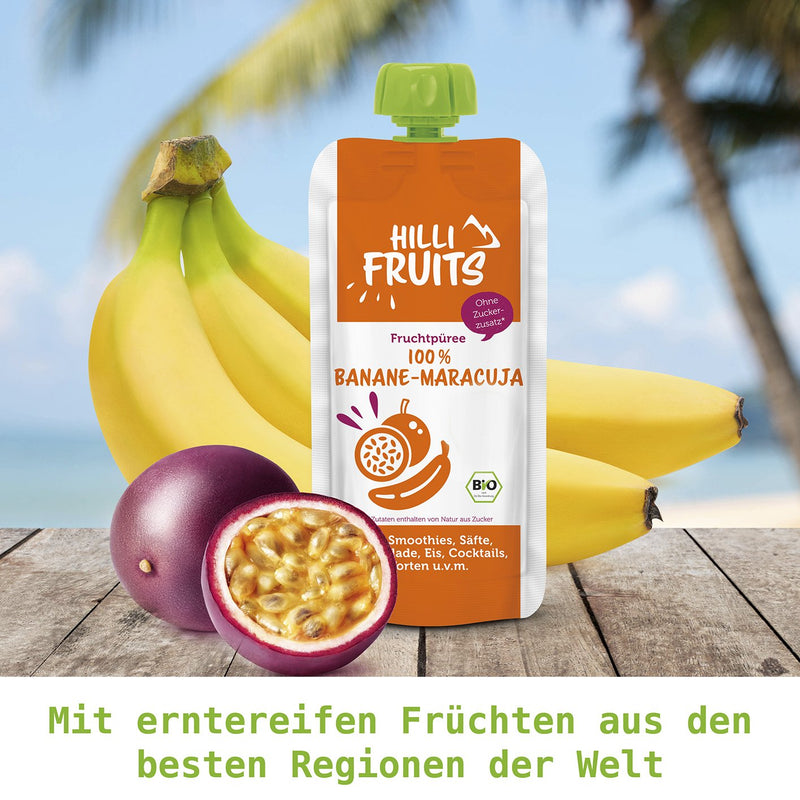 BIO-Fruchtpüree Banane-Maracuja