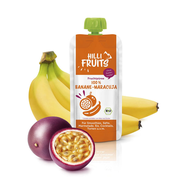 BIO-Fruchtpüree Banane-Maracuja