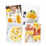HILLI Fruits: Anwendungsbeispiel für köstliches Fruchtpüree aus 100% Mango. Das reine Fruchtpüree ohne Zuckerzusatz ist direkt verzehrfertig, ohne umständliches Schälen und Zerkleinern. Das Fruchtpüree kann helfen, eine ausgewogene Ernährung zu unterstützen und ist zudem auch äußerst vielseitig verwendbar. Beispiele sehen Sie in diesem Bild. Sie können es sich aber auch einfach pur schmecken lassen! Ohne Zuckerzusatz, glutenfrei, laktosefrei, vegan und gut portionierbar.