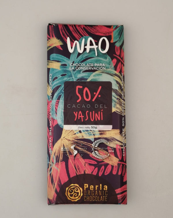 WAO Schokolade Halbbitter 50% Kakao - 50gr - 3er Pack