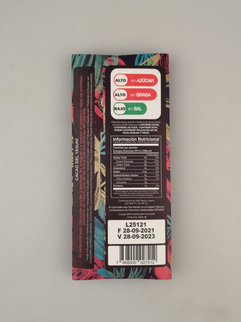 WAO Schokolade Halbbitter 50% Kakao - 50gr - 10er Pack