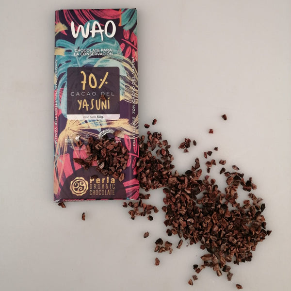 WAO Bio Vollmundige Edelbitter-Schokolade 70% Kakao - 50gr
