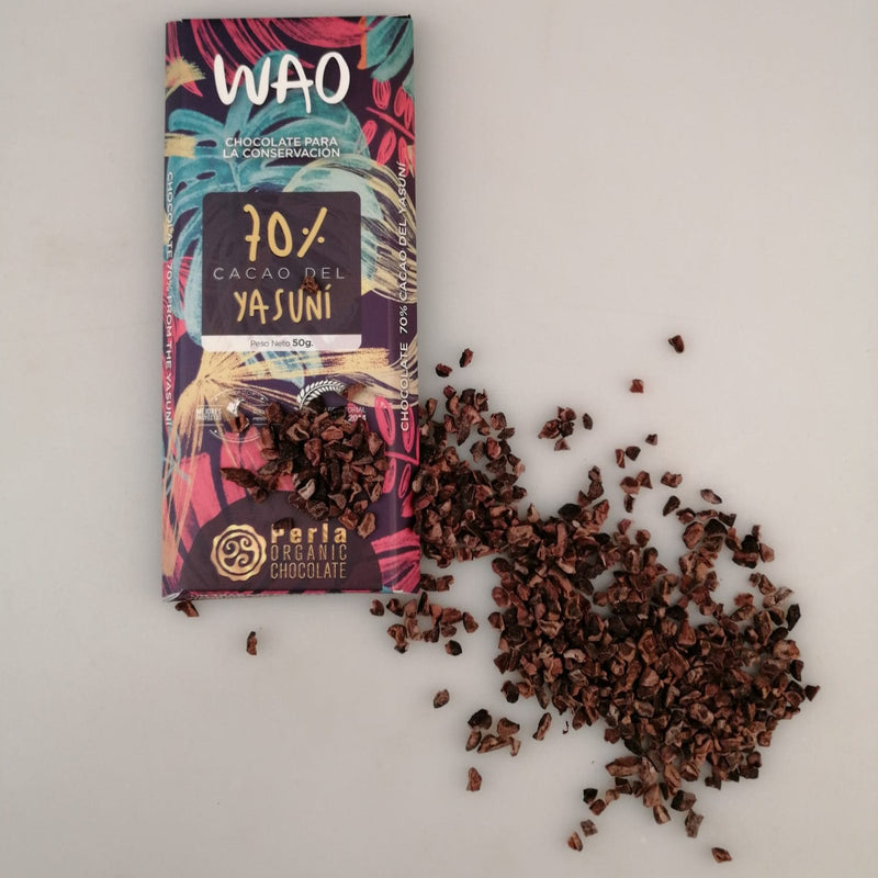 WAO Bio Vollmundige Edelbitter-Schokolade 70% Kakao - 10er Karton je 50g