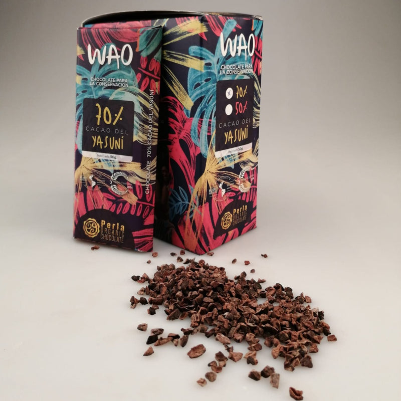 WAO Vollmundige Edelbitter-Schokolade 70% Kakao - 10er Karton je 50g